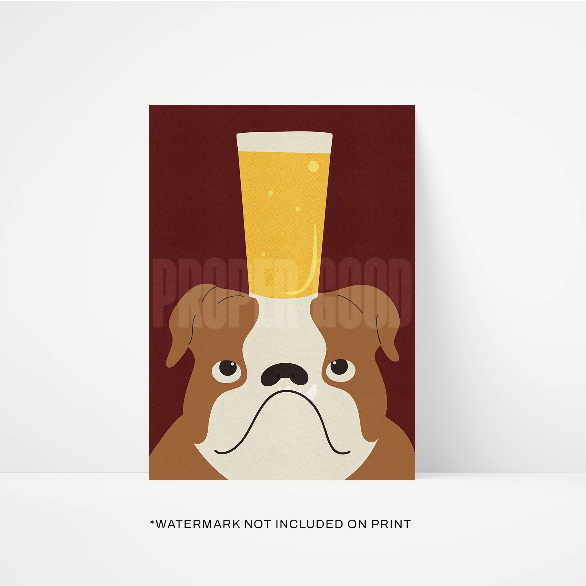 Bulldog Pint Art Print