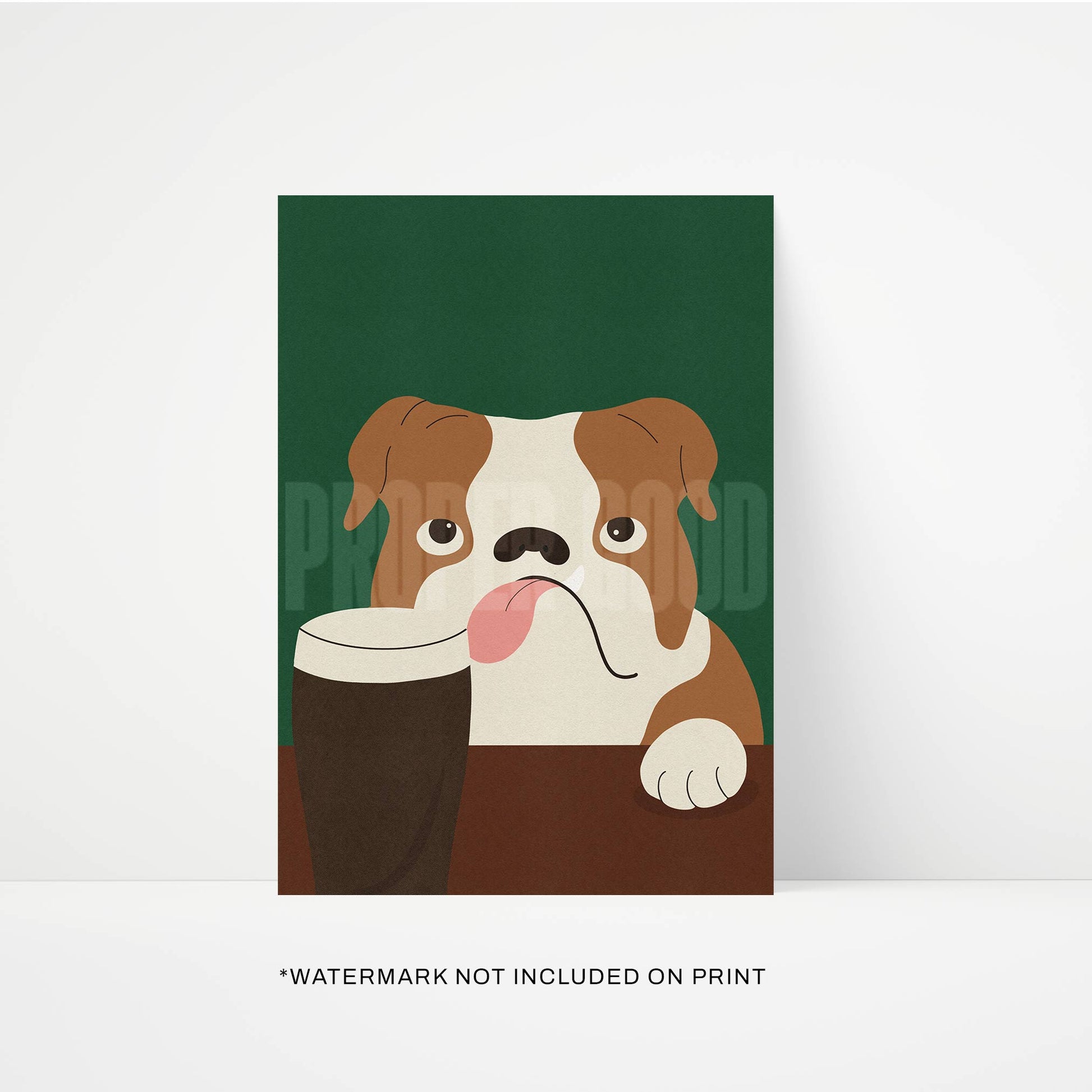 Bulldog Guinness Art Print