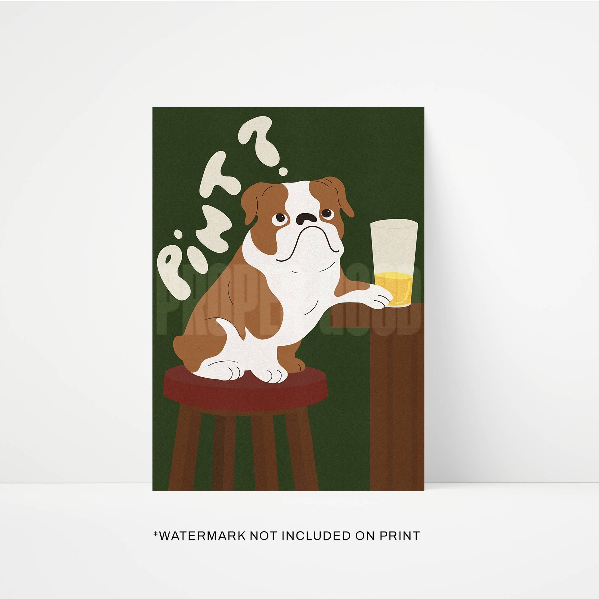 Bulldog Pub & Pint Art Print