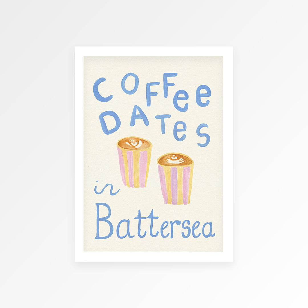 Coffee Dates Hand Painted Print - Personalise Me