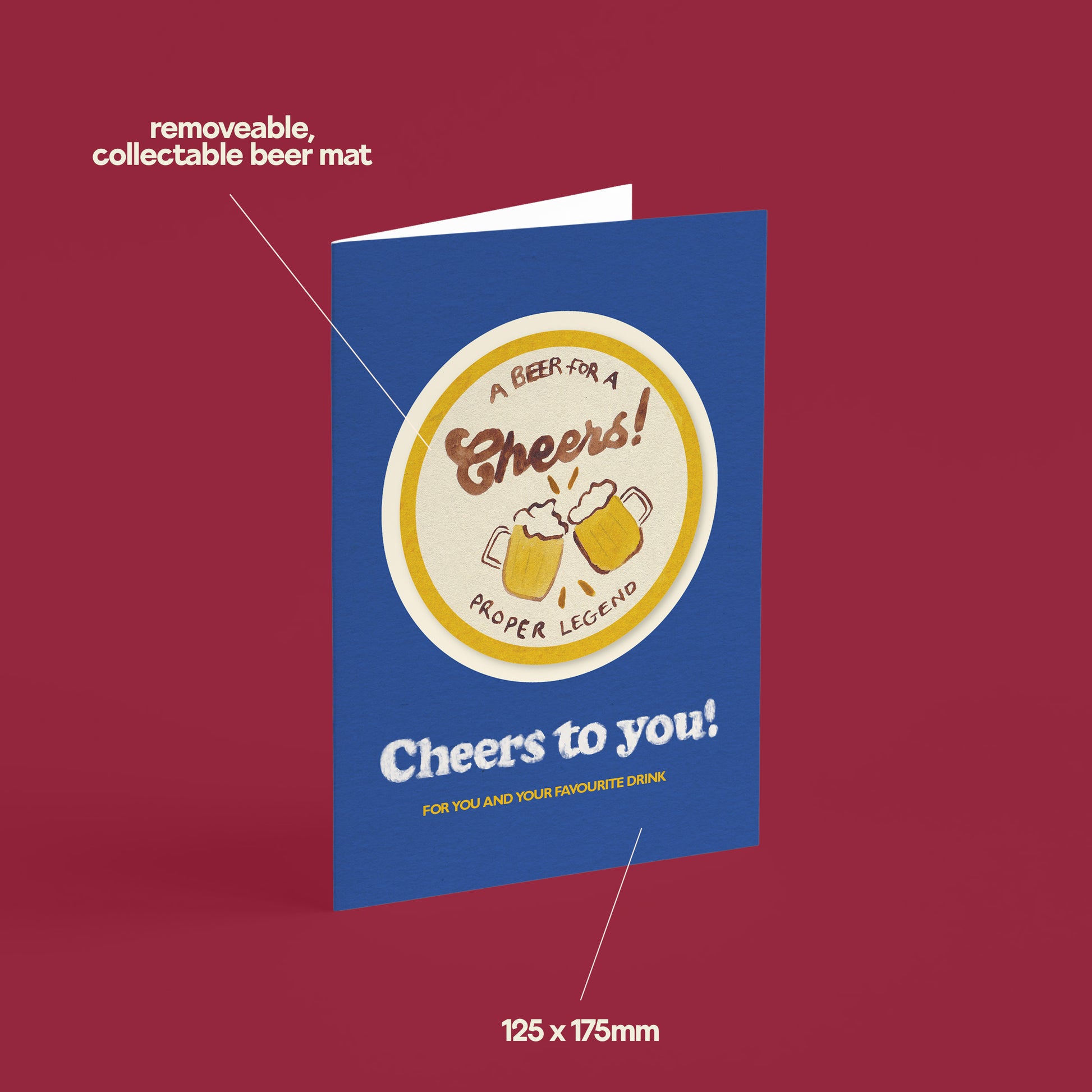 Proper Legend Beer Mat Novelty Card