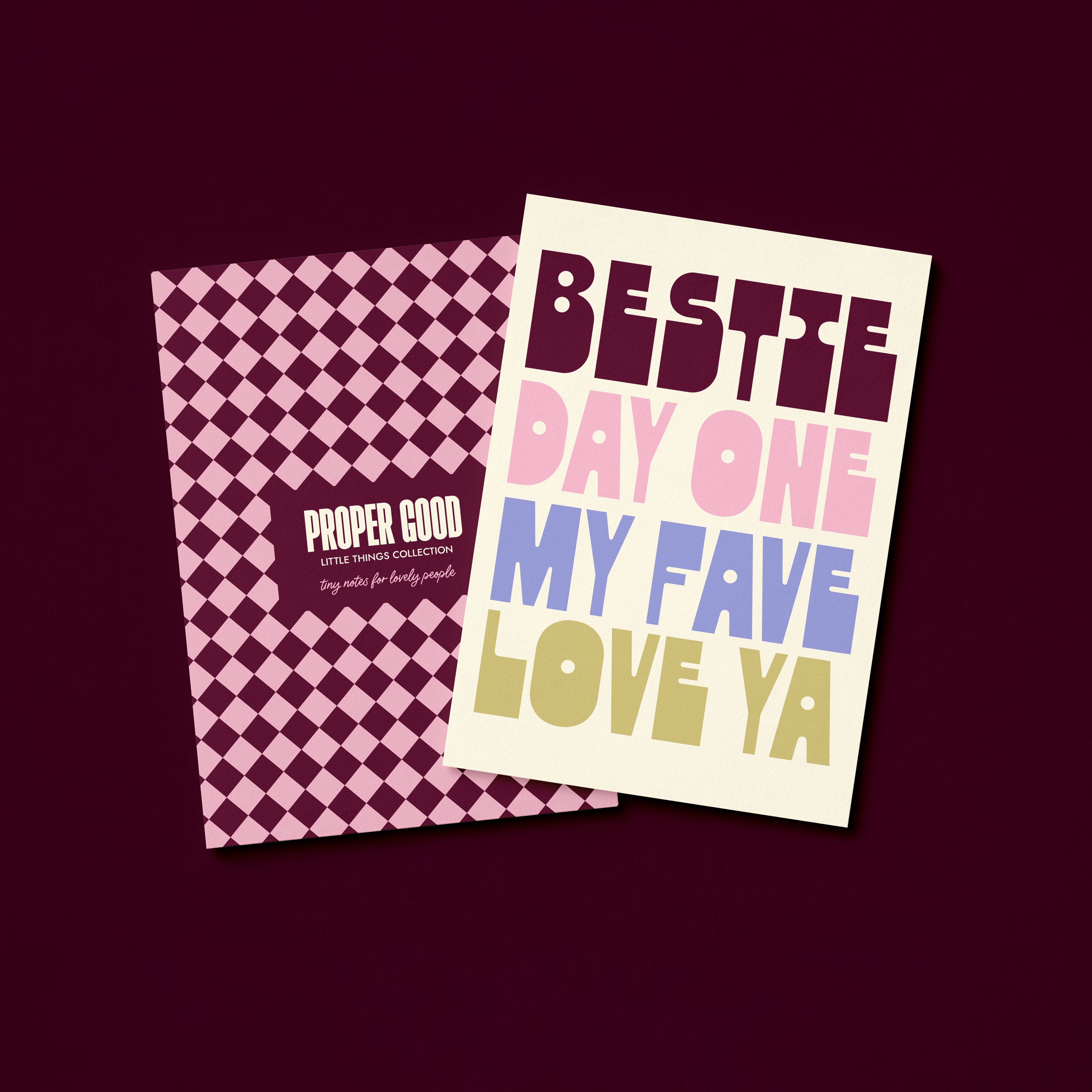 Mini Greetings Card - Bestie / Just Because