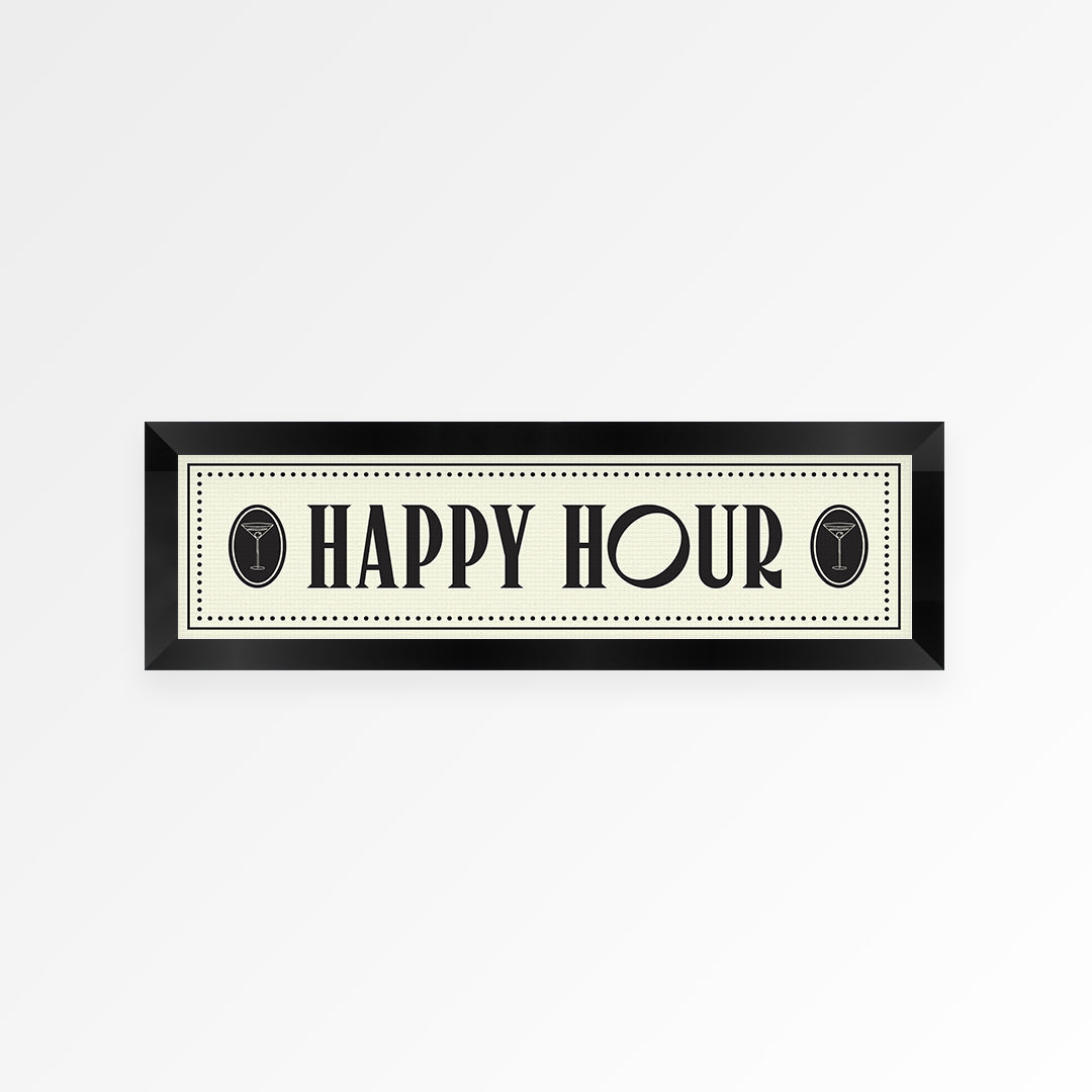 Happy Hour Panoramic Framed Print