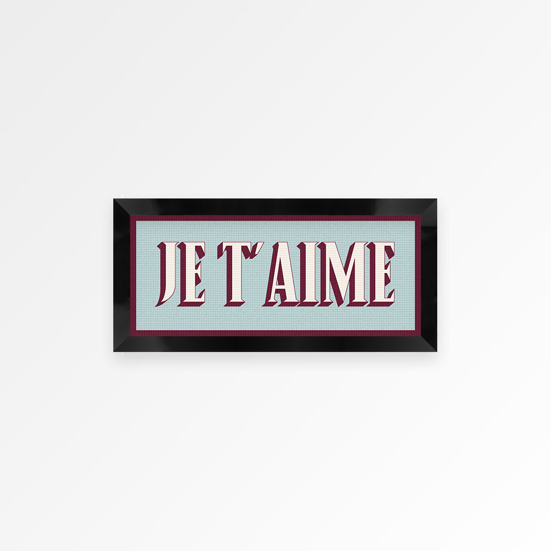 Je T'aime Panoramic Framed Print