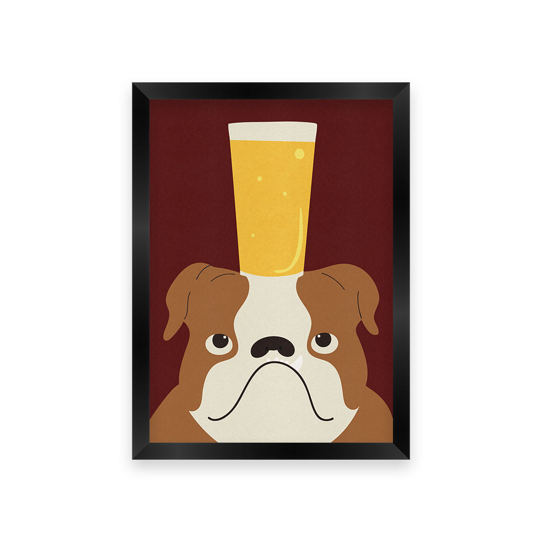 Bulldog Pint Art Print