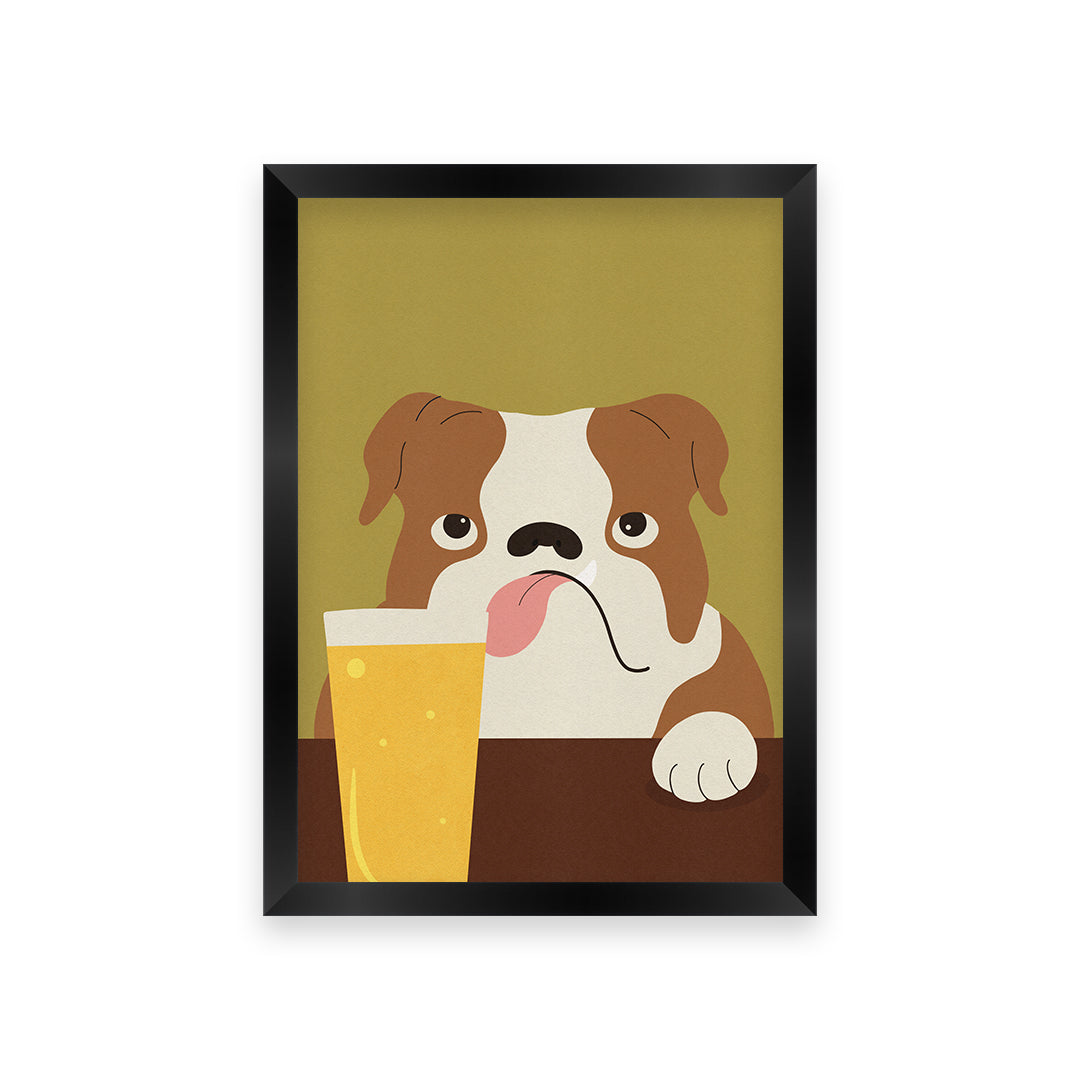 Bulldog Pint Art Print