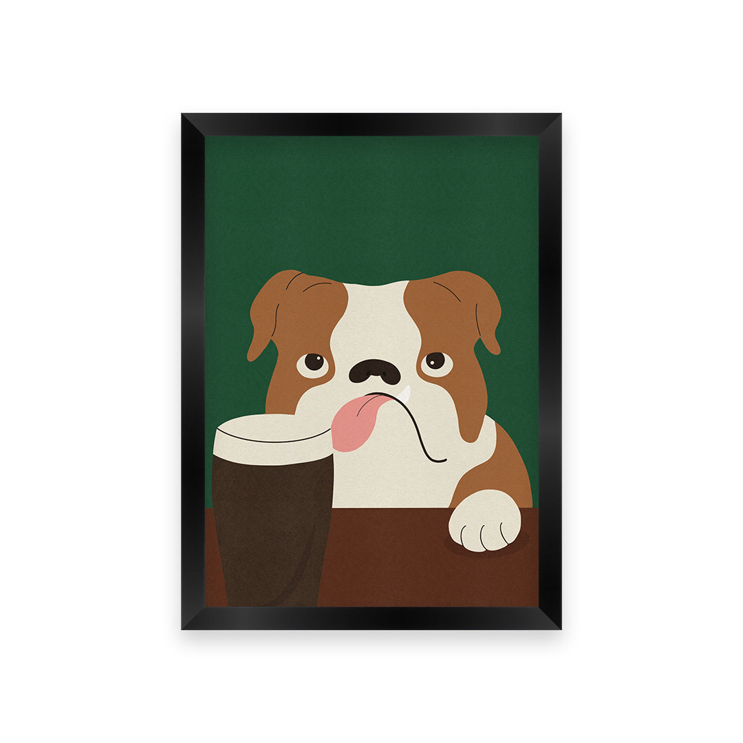 Bulldog Guinness Art Print