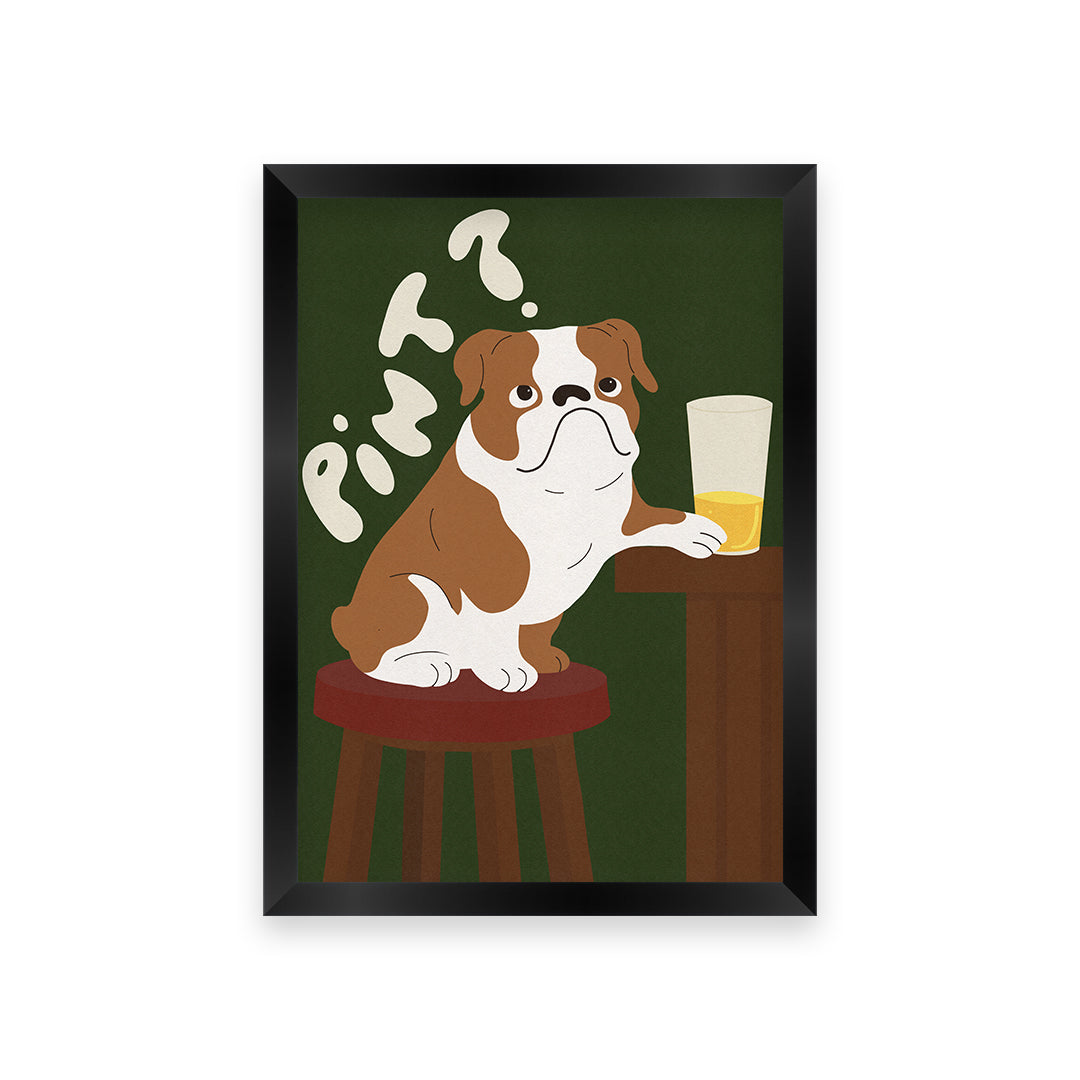 Bulldog Pub & Pint Art Print