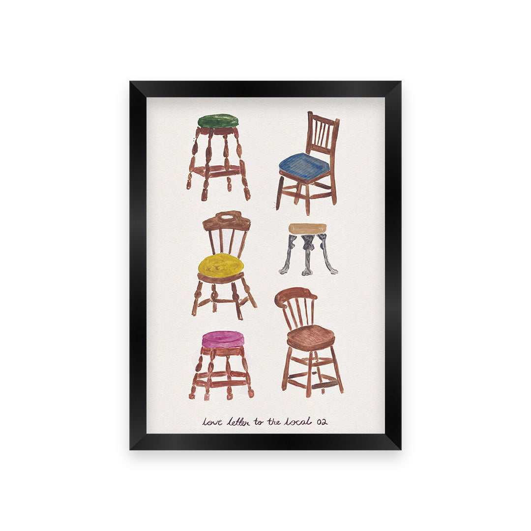 Pub Chairs Art Print