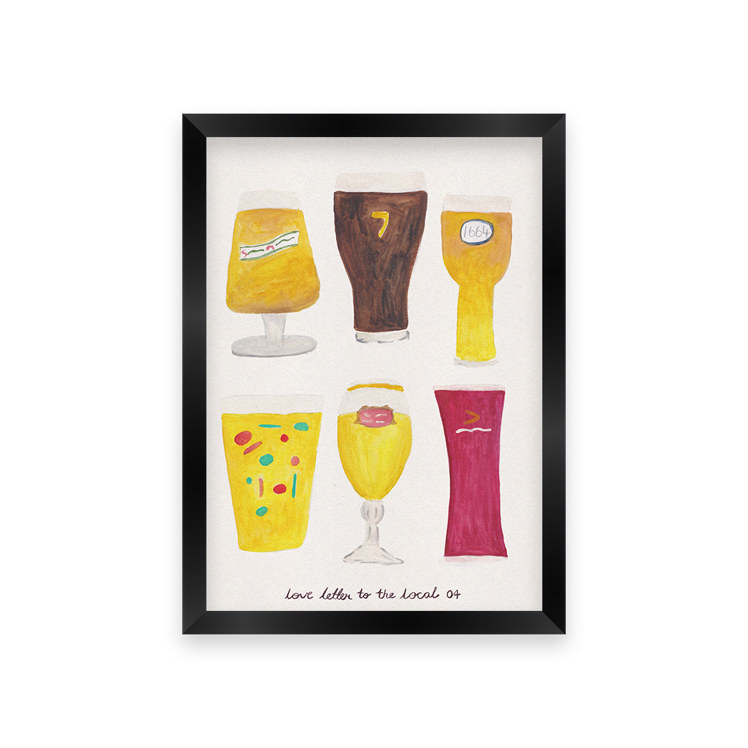 Beers, Pints & Guinness Art Print