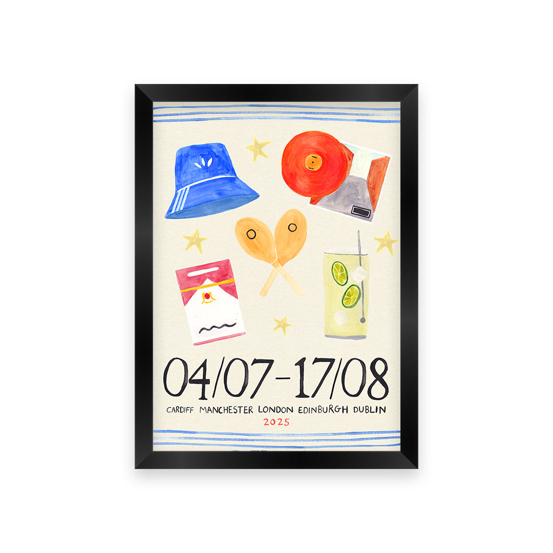 Oasis Gigs Trinket Hand Painted Print