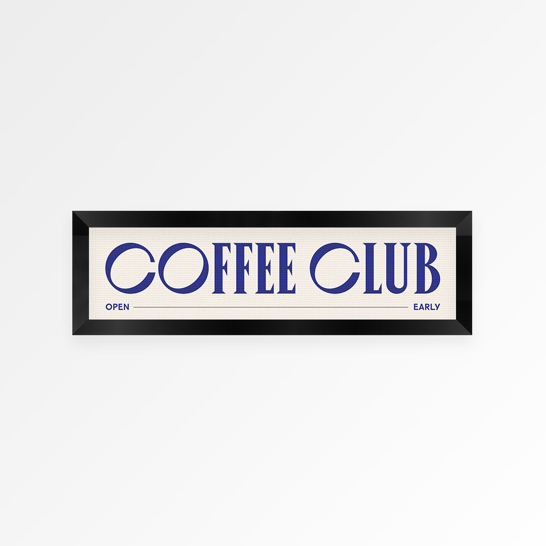 Coffee Club Panoramic Framed Print