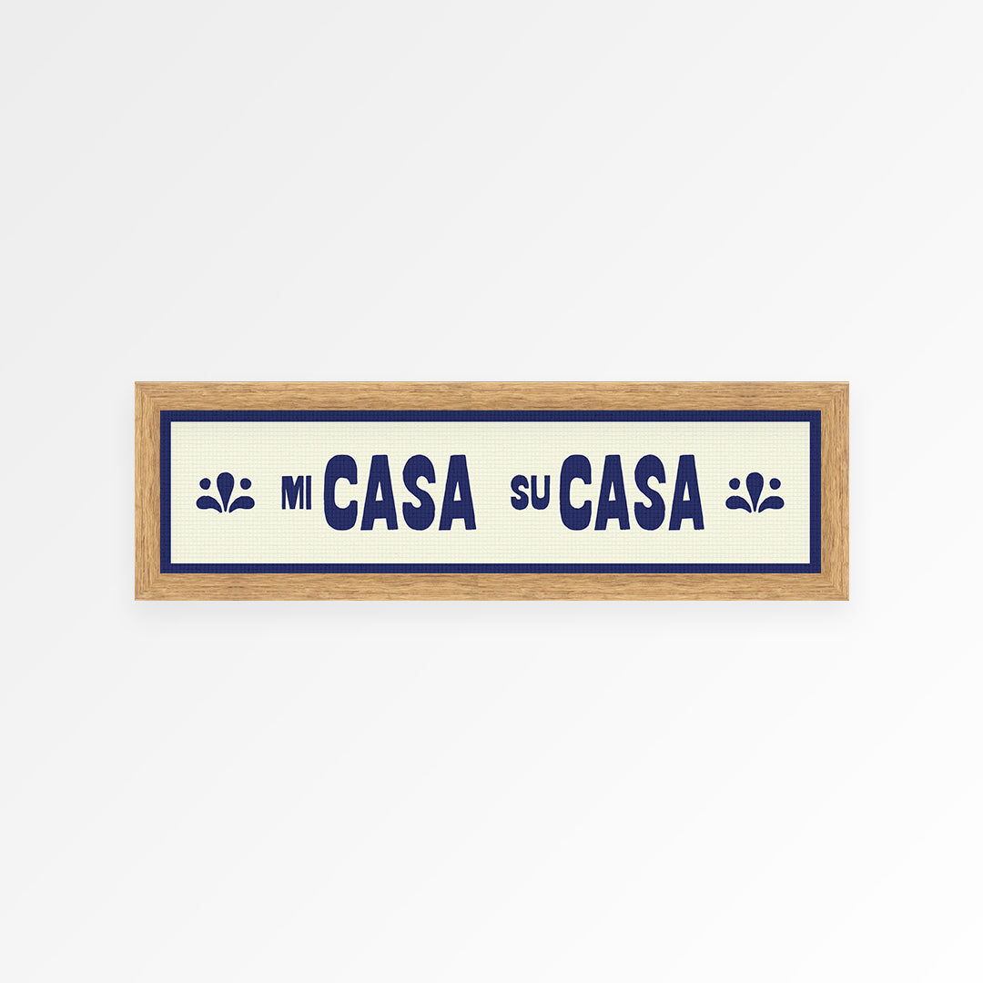 Mi Casa Su Casa Panoramic Framed Print