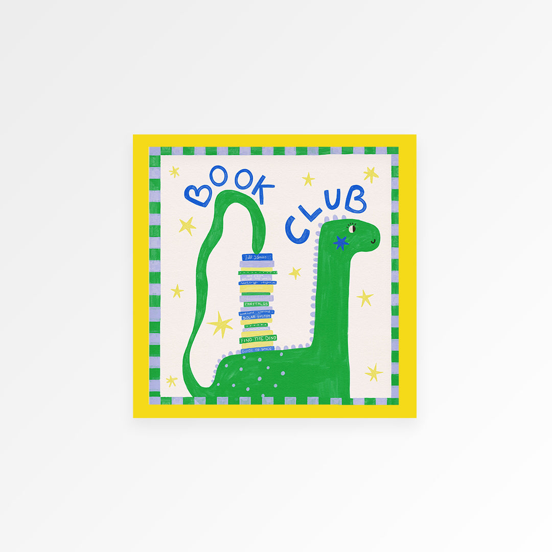 Book Club Dinosaur Kids Print | STUDIO SALE