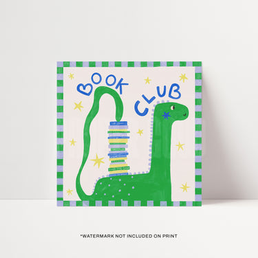 Book Club Dinosaur Kids Print