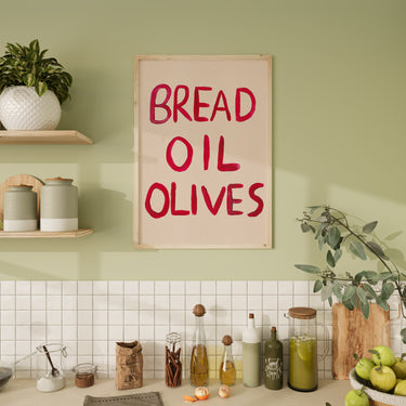 Bread Oil Olives Print