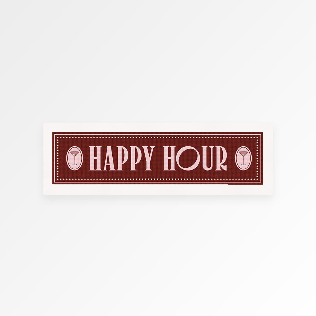 Happy Hour Panoramic Framed Print