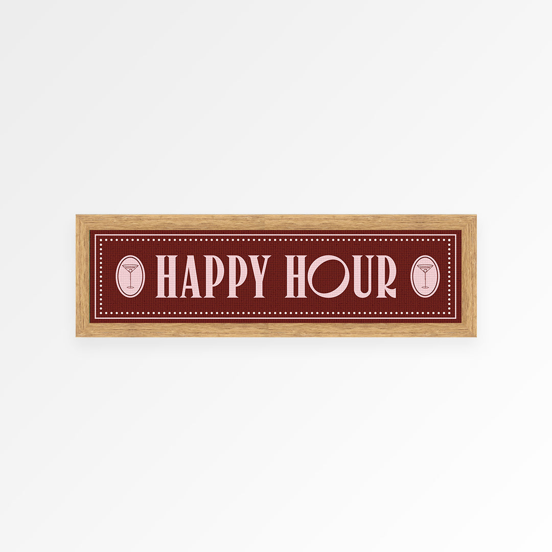 Happy Hour Panoramic Framed Print