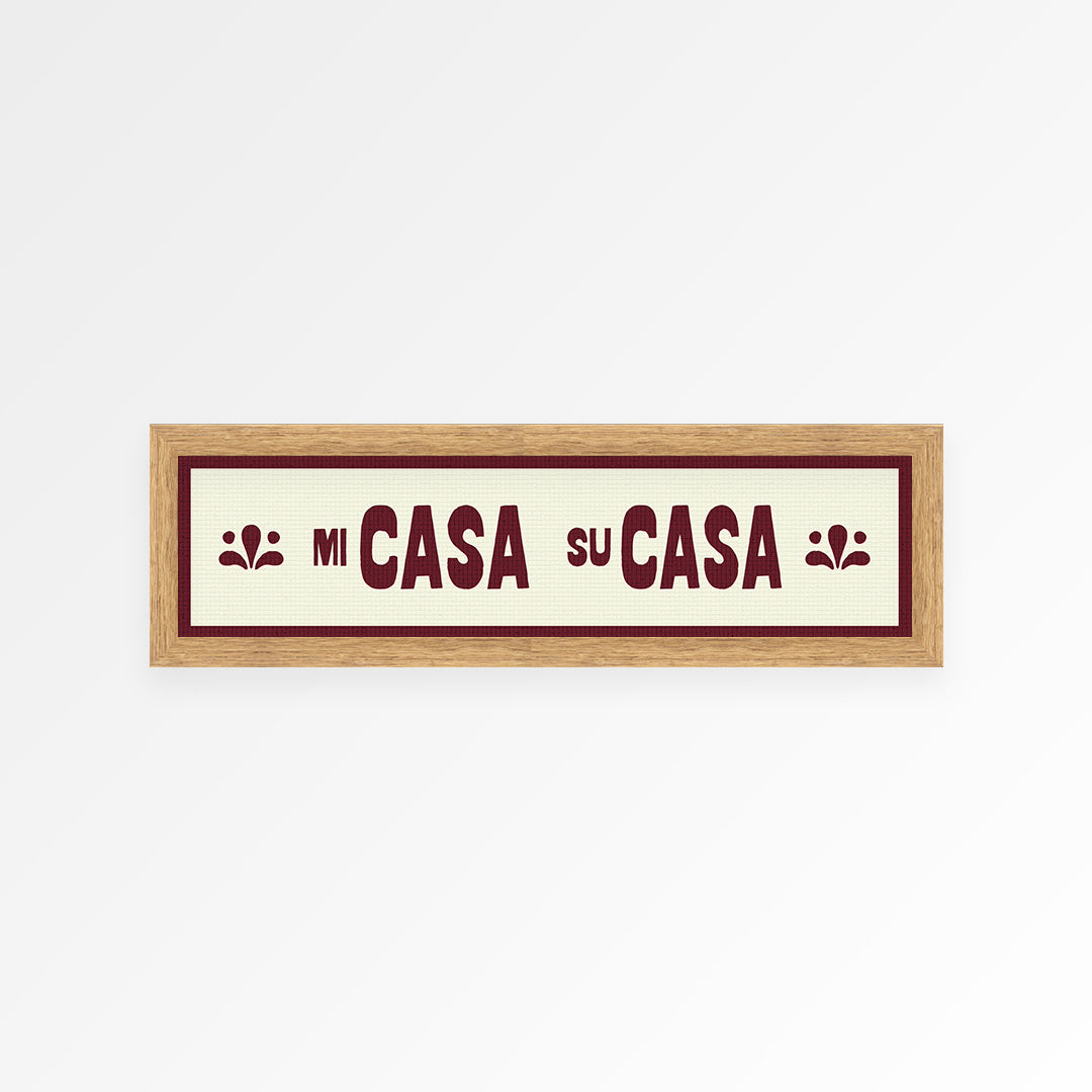 Mi Casa Su Casa Panoramic Framed Print