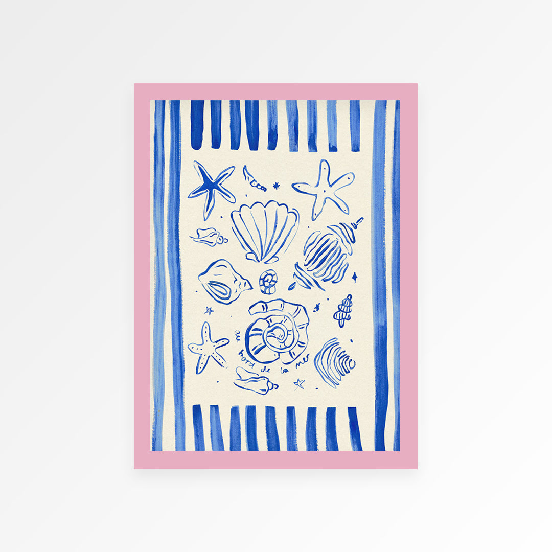 By The Seaside Hand Painted Print