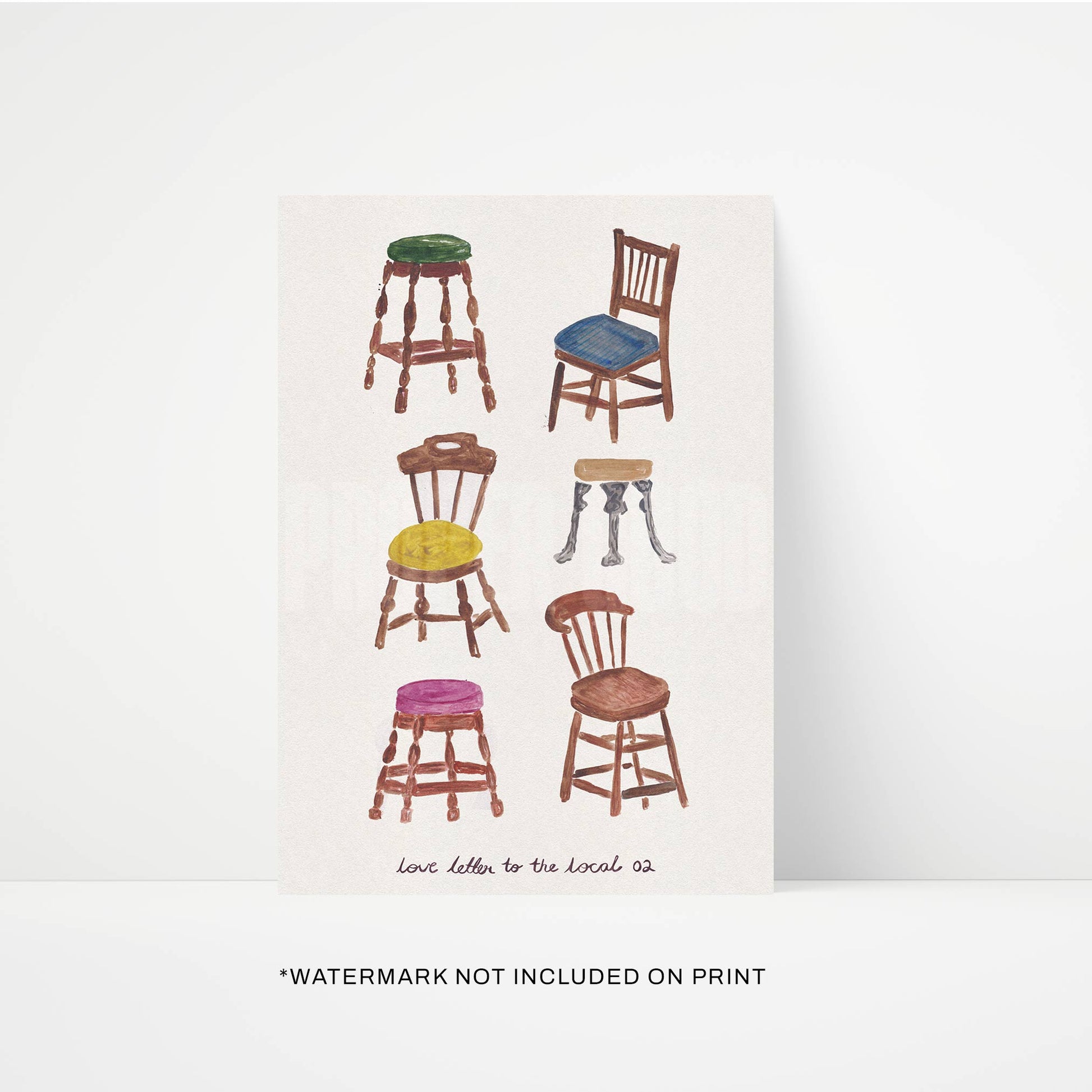 Pub Chairs Art Print