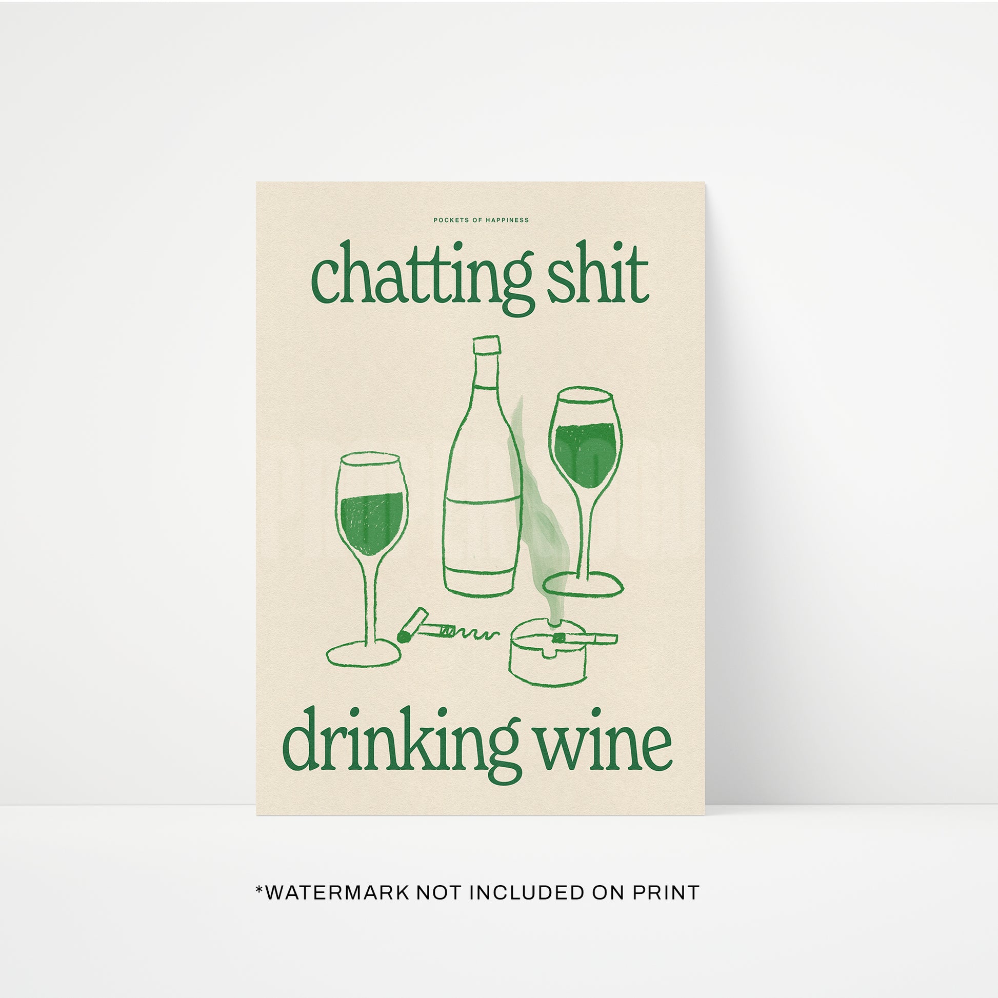 Chatting Shit Drinking Wine Print | STUDIO SALE