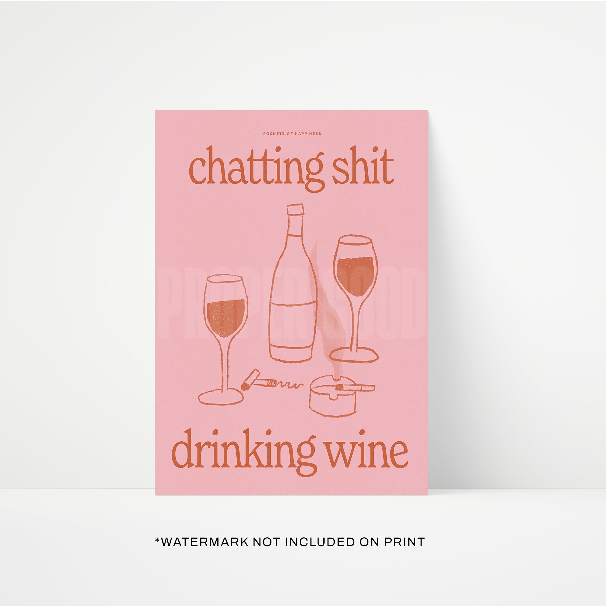 Chatting Shit Drinking Wine Print | STUDIO SALE