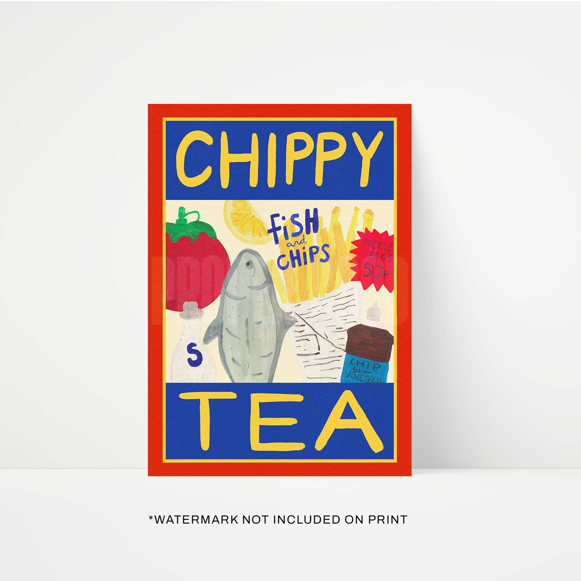 Chippy Tea Hand Painted Print