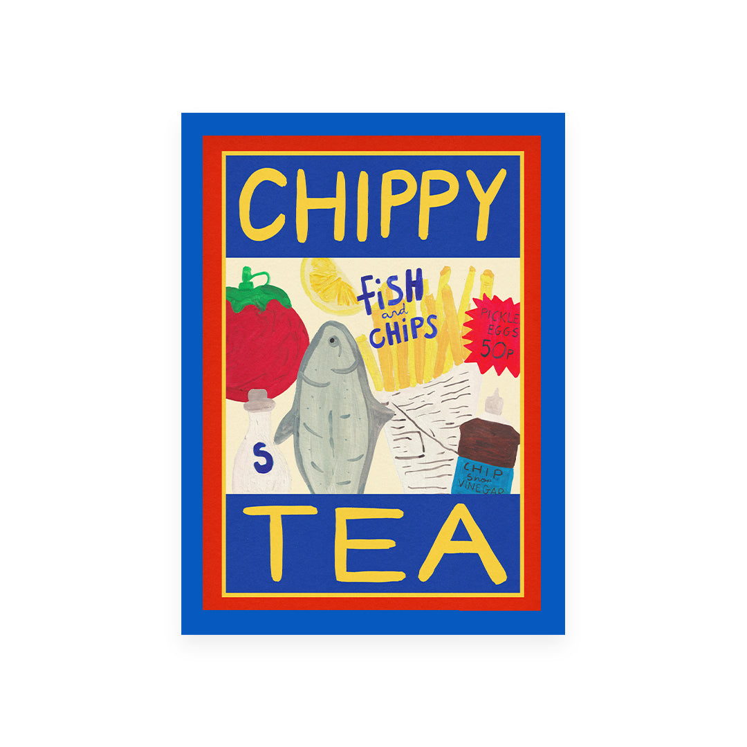 Chippy Tea Hand Painted Print