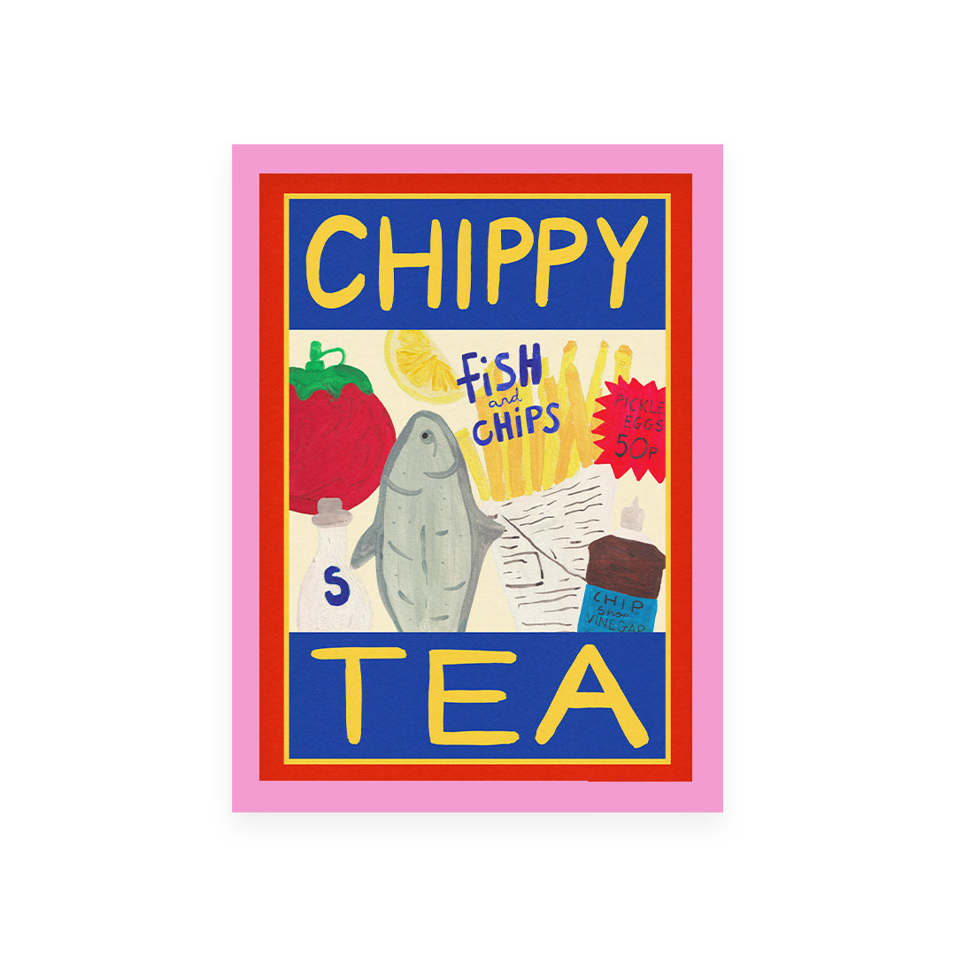 Chippy Tea Hand Painted Print