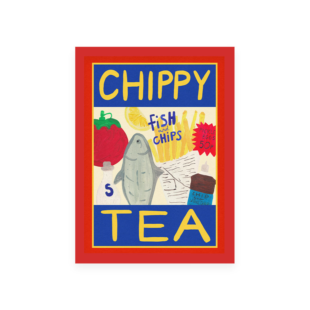 Chippy Tea Hand Painted Print