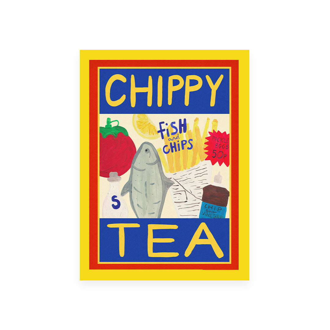 Chippy Tea Hand Painted Print