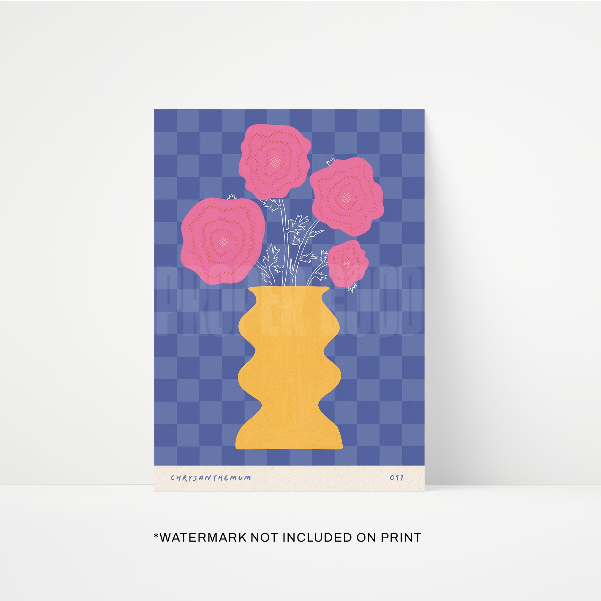 Chrysanthemum November Birth Flower Print