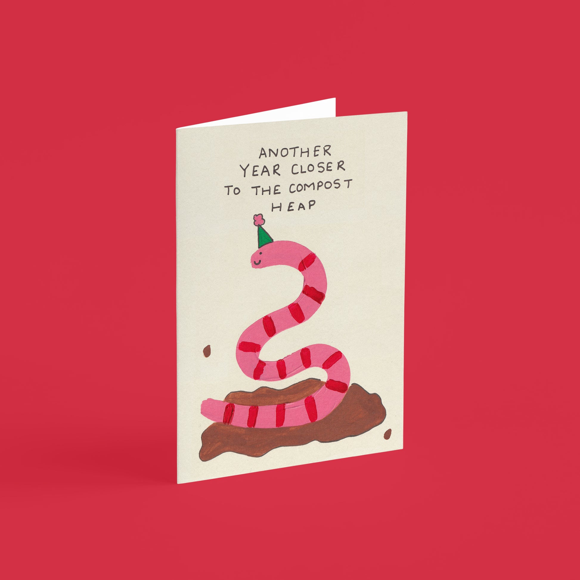 Funny Worm Birthday Card