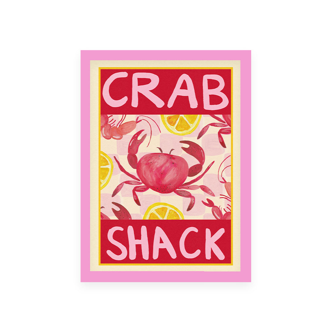 Crab Shack Hand Painted Print