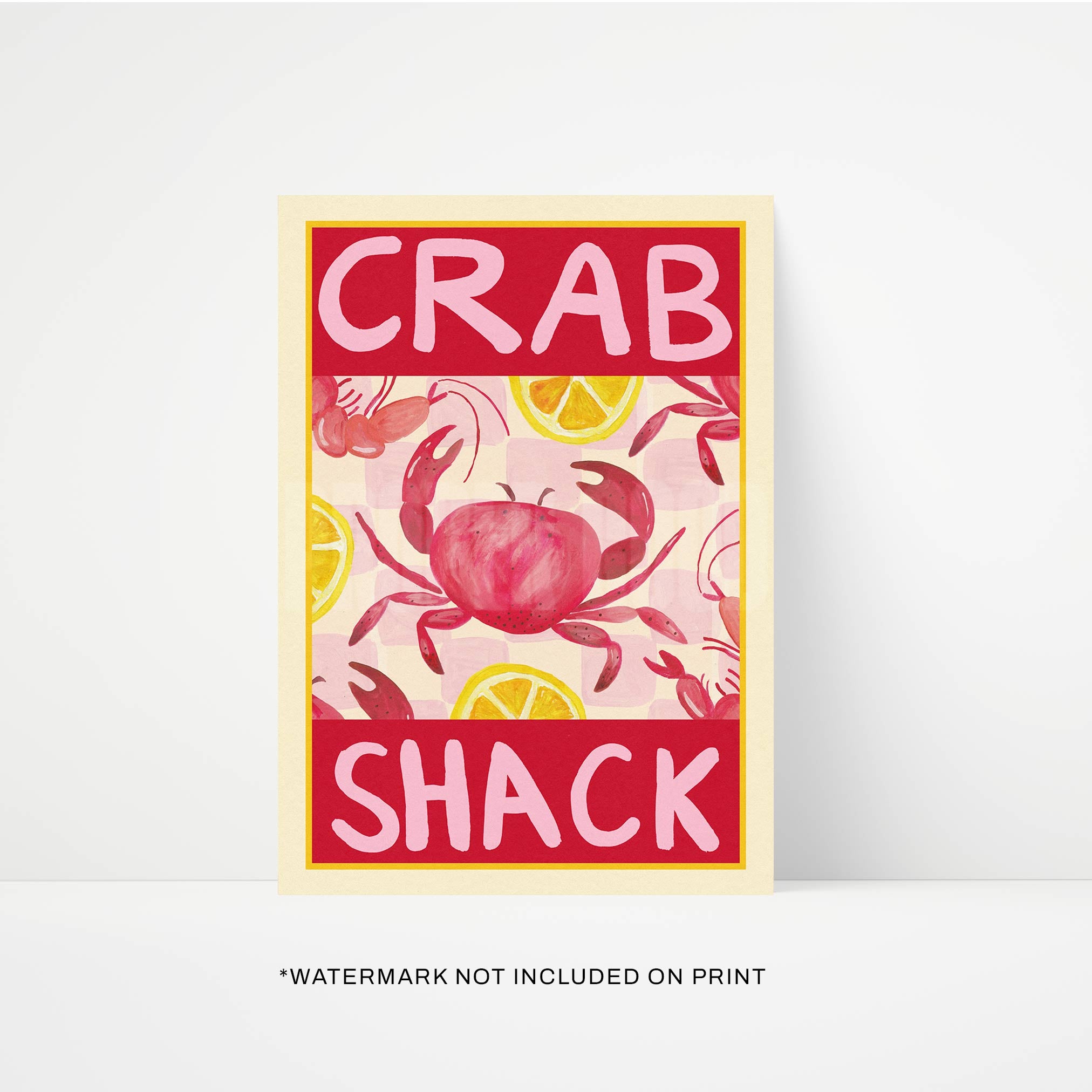 Crab Shack Hand Painted Print