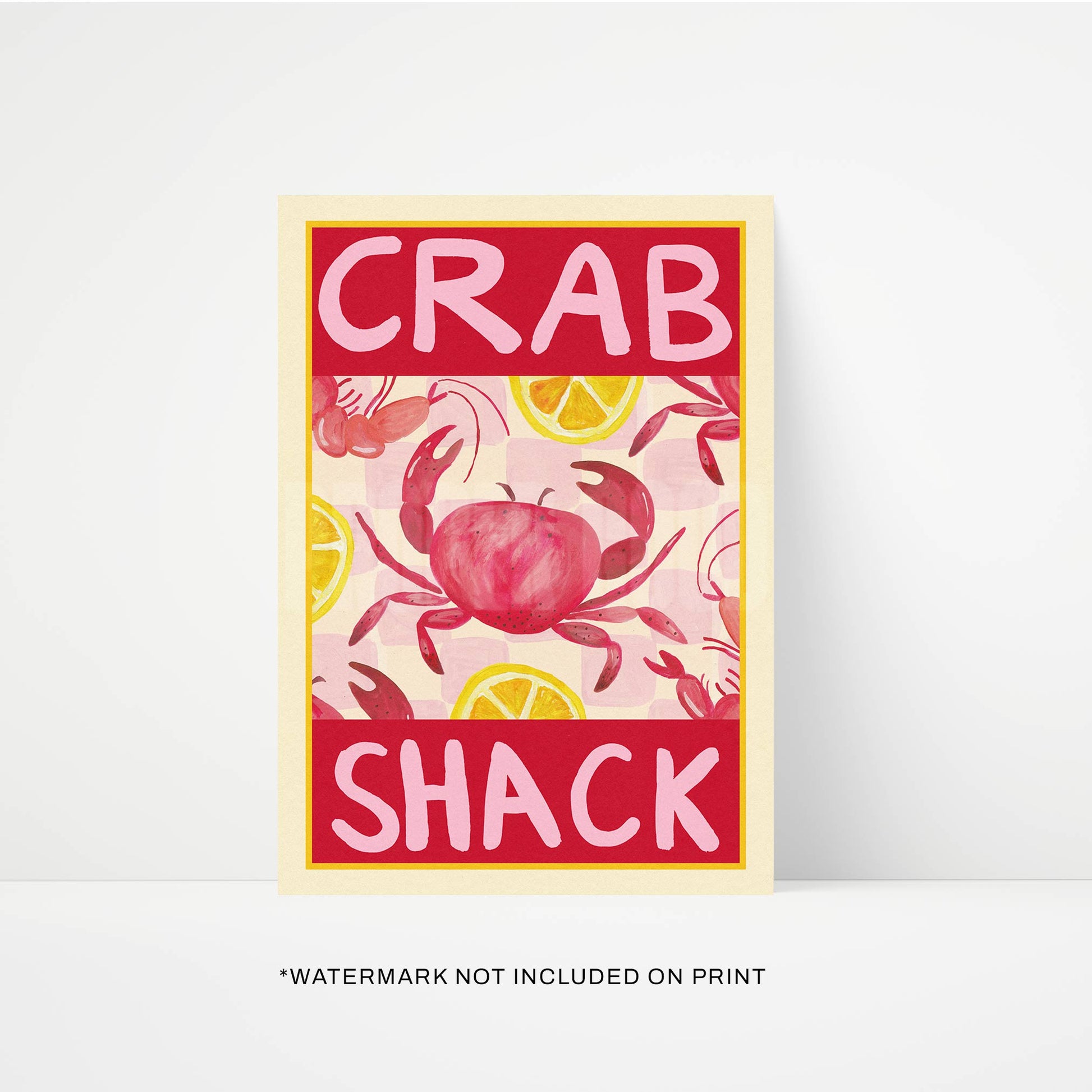Crab Shack Hand Painted Print