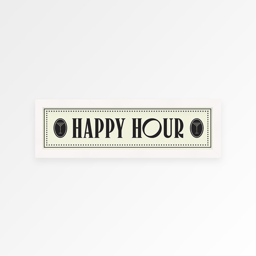 Happy Hour Panoramic Framed Print
