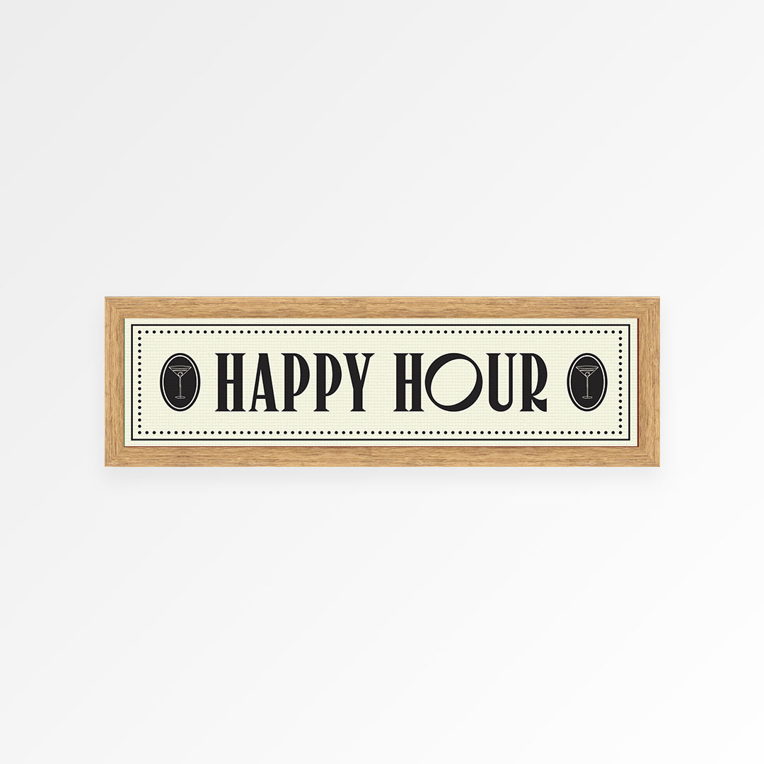 Happy Hour Panoramic Framed Print