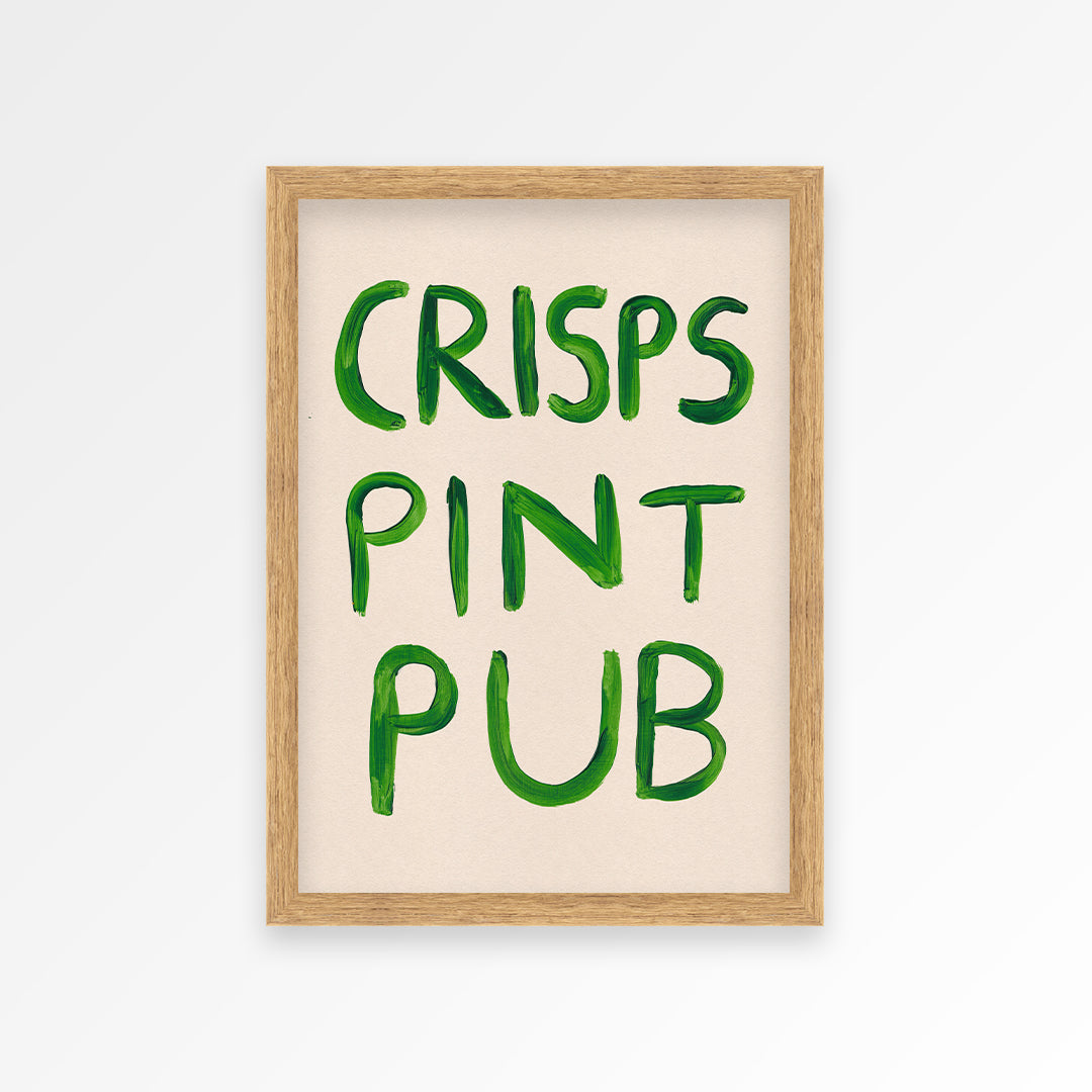 Crisps Pint Pub Print