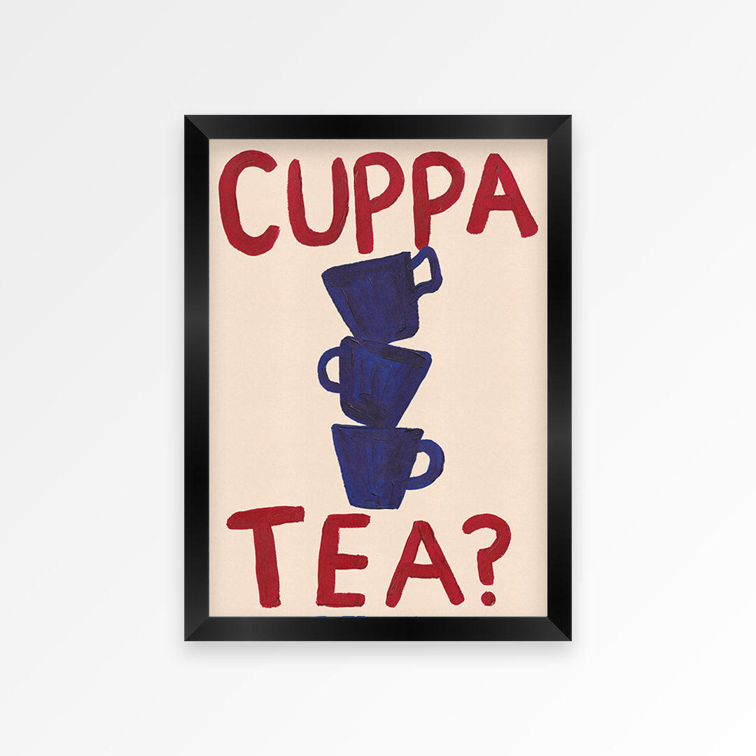 Cuppa Tea Hand Painted Print | STUDIO SALE