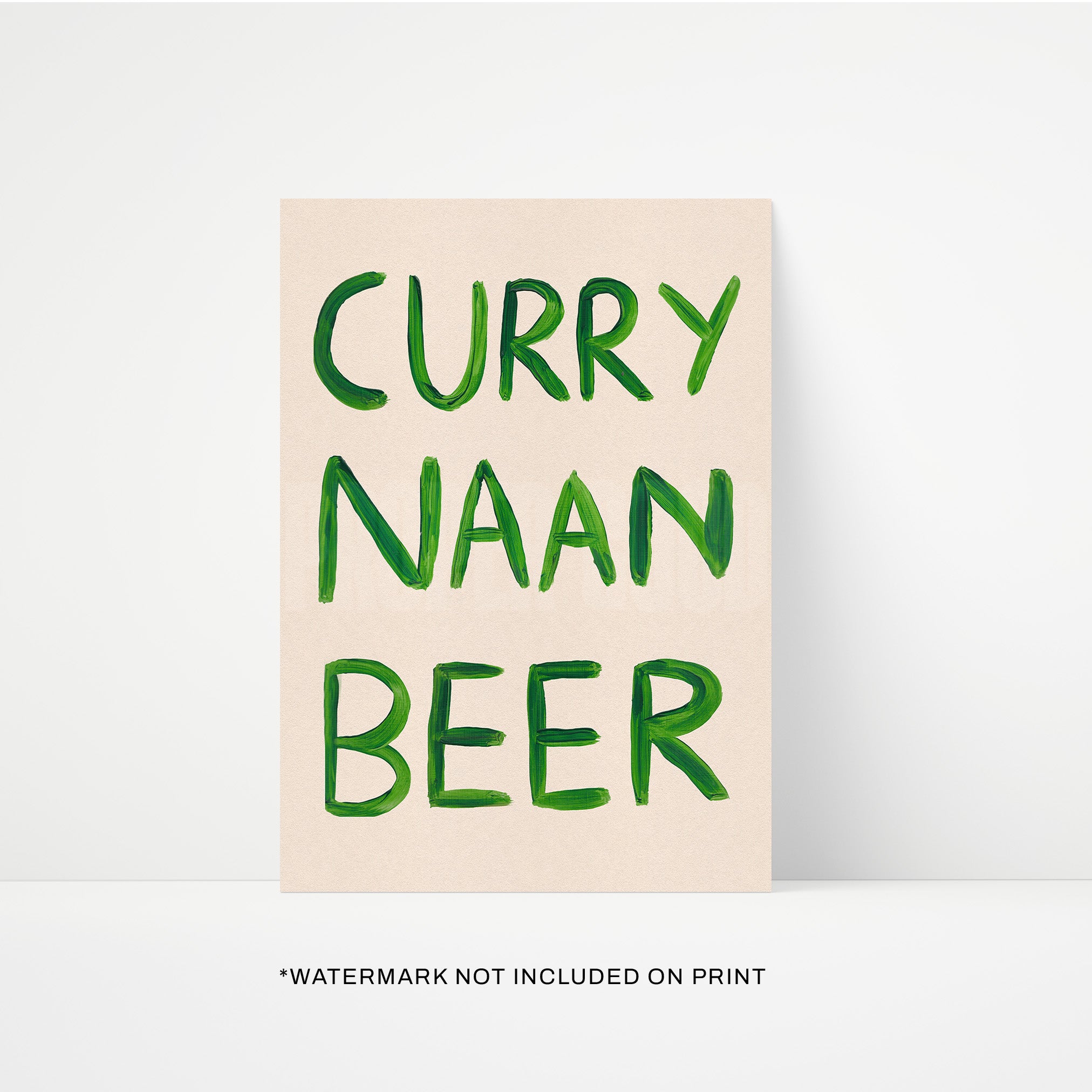 Curry Naan Beer Print