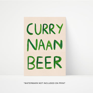 Curry Naan Beer Print