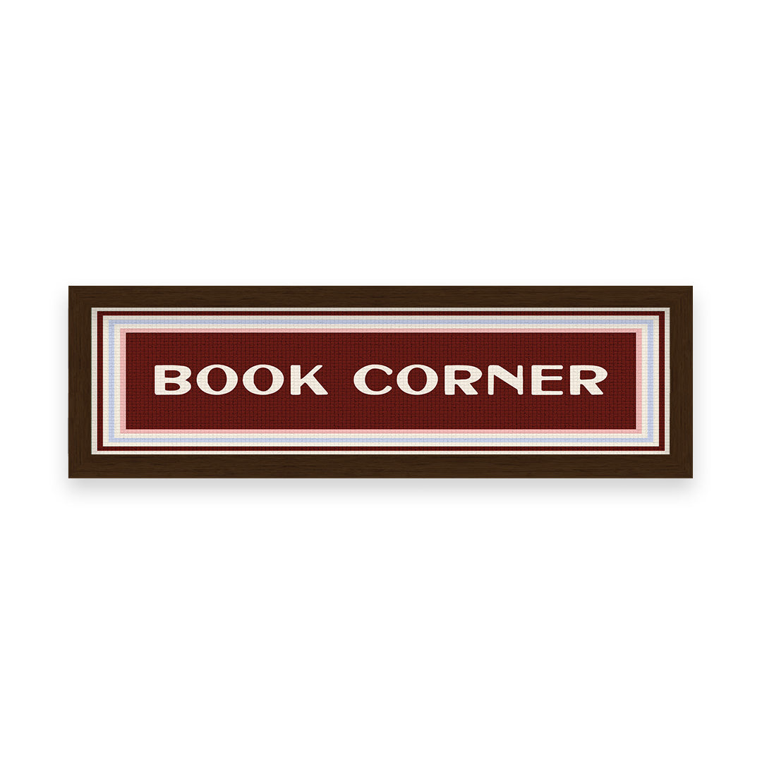 Book Corner Panoramic Framed Print