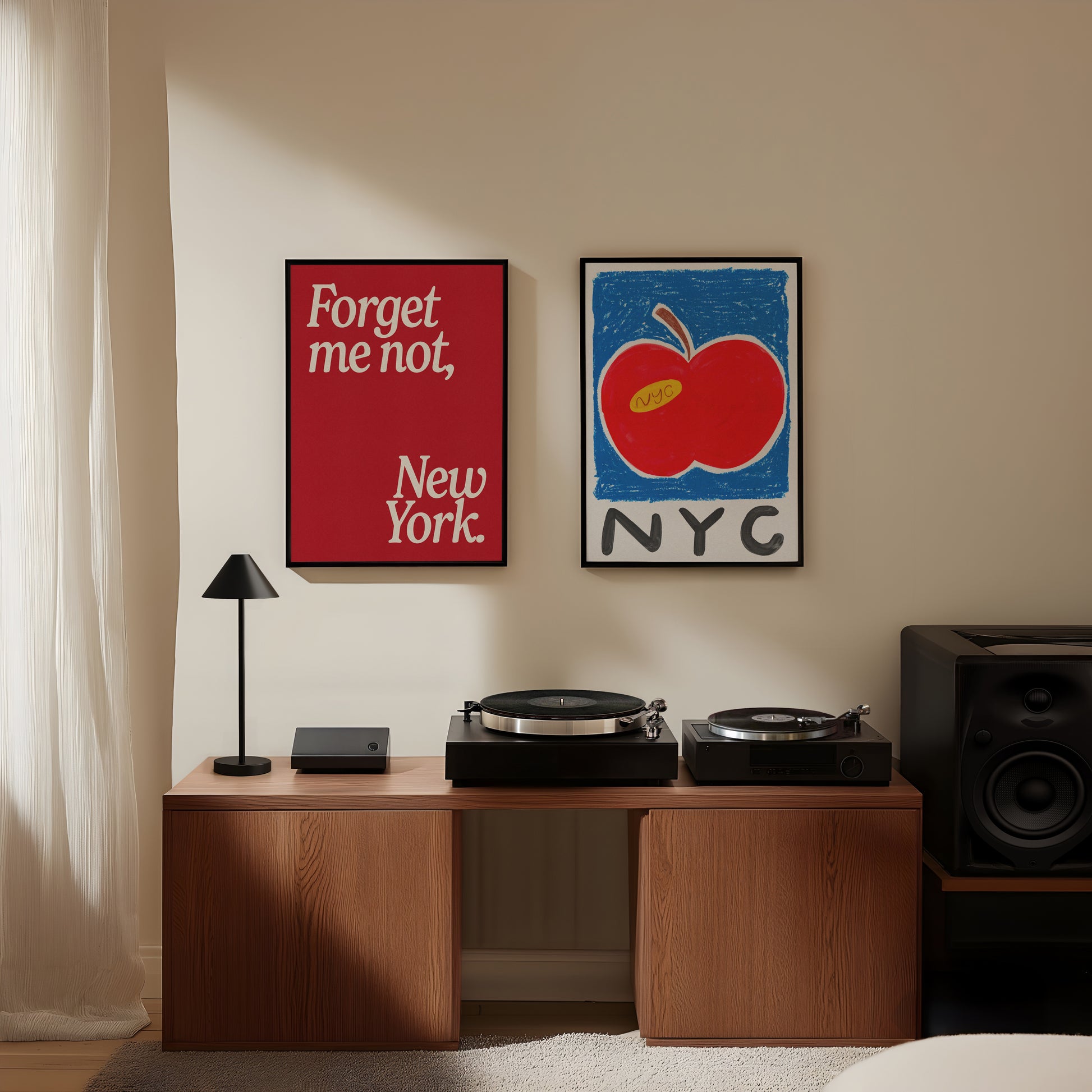 New York Is Apple Hand Painted Art Print