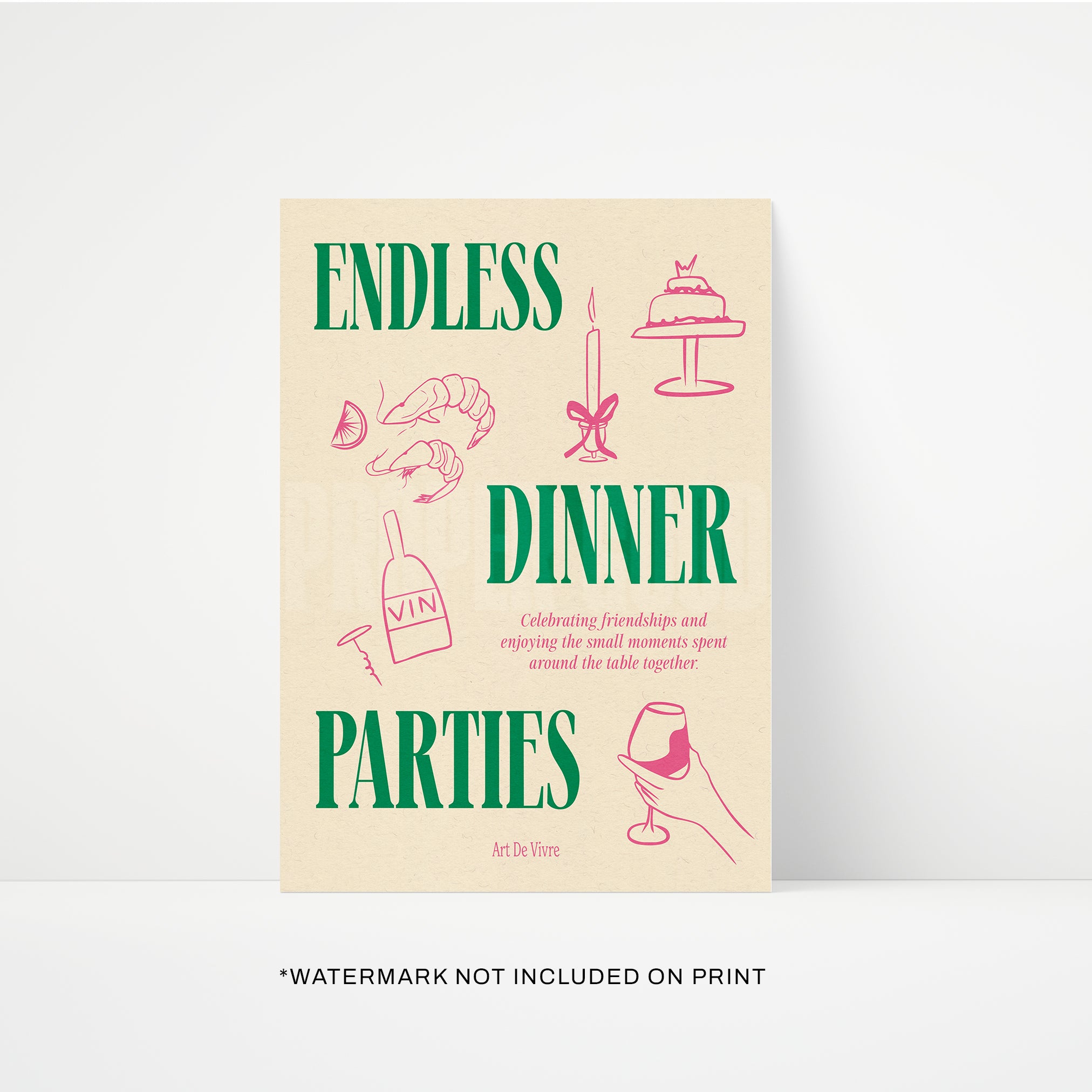 Endless Dinner Parties Print | STUDIO SALE