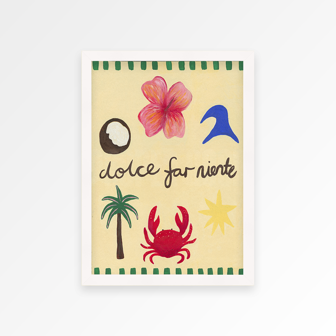 Dolce Far Niente Pattern Hand Painted Art Print