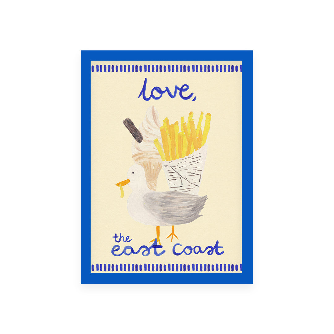 Love, East Coast Seaside Hand Painted Print