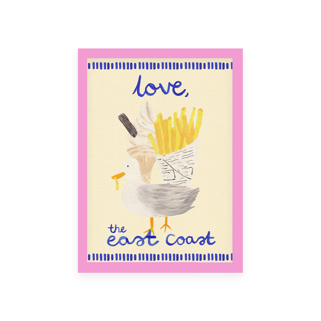 Love, East Coast Seaside Hand Painted Print