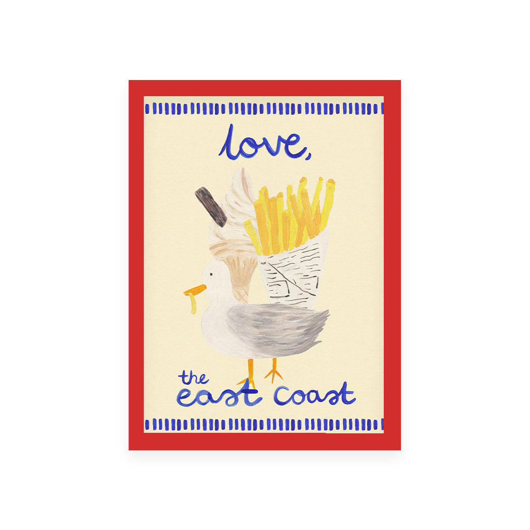 Love, East Coast Seaside Hand Painted Print